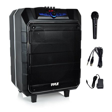 Speaker Pa System, Pyle 12in Jobsite Portable Wireless Small Pa Karaoke