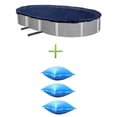 thumbnail image 2 of NEW Swimline 15x30 Oval Above Ground Leaf Cover + 3) Winter Closing Air Pillows, 2 of 8
