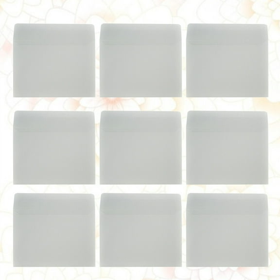 HEMOTON  50 Pcs Self-adhesive Envelope Classic Envelopes Seal Greetings Baby Office White