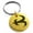 Gold, variant on Stainless Steel Ancient Tribal Mercy Rune Engraved Small Medallion Circle Charm Keychain Keyring