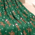 thumbnail image 3 of Green Christmas Gingerbread Man Pattern Blanket,Comfortable Soft Lamb Wool Throw Blanket,All Season,Warm Lightweight Blankets for Sofa Bed Couch Living Room Chair,60"x80", 3 of 4
