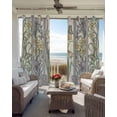 thumbnail image 6 of Butterflies Flowers Blackout Curtains for Bedroom Living Room Darkening Curtains 54 Inch Long Vintage Geometric Colorful Glass Floral Short Curtain for Small Window Treatment Grommet Drapes 42"x54"x2, 6 of 9