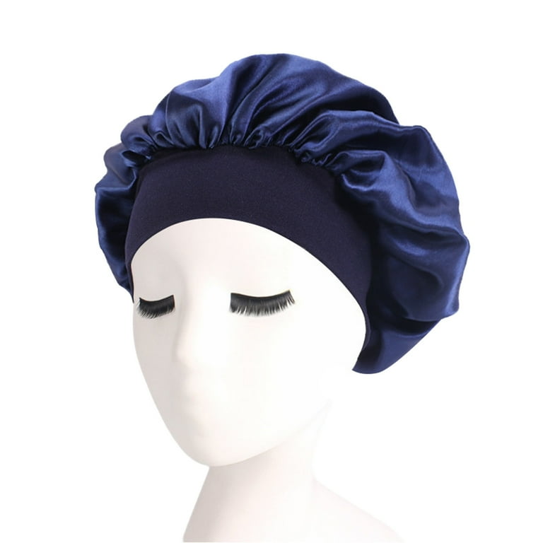 Puawkoer Satin Bonnet Adjustable Head Size Sleep Silk Bonnet For