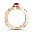 thumbnail image 4 of Diamond-Capitals 2.50 Carat Round Shape Red Ruby Gemstone Luxurious Wedding Ring for Women Solid 18K Rose Gold Size 9.5, 4 of 8