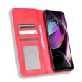 thumbnail image 4 of Compatible with Motorola Moto G 5G 2022 Case Magnetic Closure Vintage Pattern PU Leather Wallet Cover with Card Slots-Red, 4 of 5