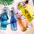 thumbnail image 3 of Juego de 8 Botella (250ml/8oz) de Vidrio Transparente con Tap&oacute;n Abatible y Botellas de Vidrio para Elaboraci&oacute;n Casera, Cerveza, Kombucha, Kefir, Extracto de Vainilla, 3 of 7