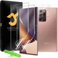 thumbnail image 1 of Chenchen Samsung Galaxy Note 20 Ultra TPU Screen Protector 2 Pack [Not Glass]+ Camera Lens Protector 2 Pack [100% Fingerprint Unlock] [Easy Installation] Touch Sensitive Film for Note 20 Ultra 5G, 1 of 1