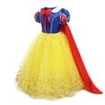thumbnail image 2 of Disney-vestido de Blancanieves para niña, disfraz de princesa para fiesta, traje de retazos con lazo, 2 of 3