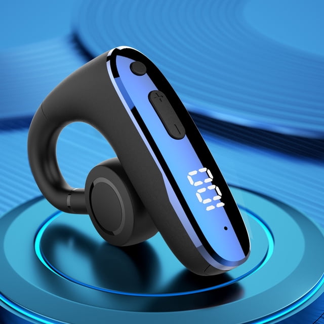 Auriculares inalámbricos Bluetooth de un solo oído Bluetooth 5.2 Pantalla LED Auriculares estéreo de conducción Deportes Auriculares Auriculares con micrófono a prueba de agua