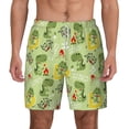 thumbnail image 3 of Uemuo Cute Dinosaurs Cartoon Pattern Mens Swim Trunks Quick Dry Board Shorts with Mesh Lining, Stretch Beach Shorts Quick Dry No-Chafing Board Shorts-Medium, 3 of 9