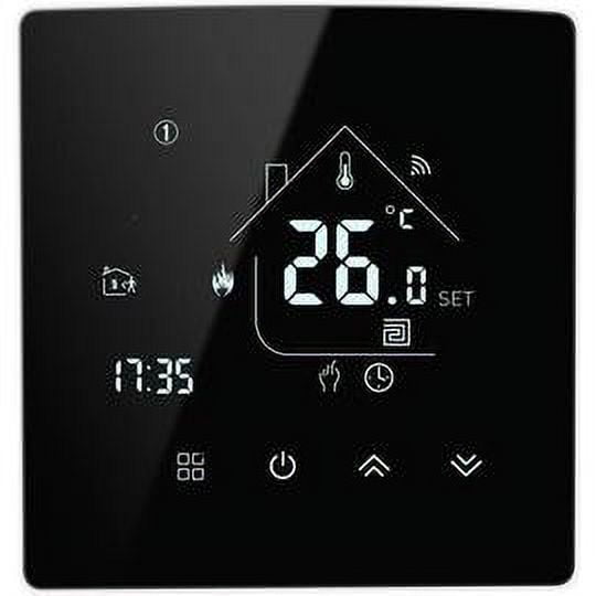 Termostato inteligente Termostato de calefacción Termostato de ambiente Termostato WiFi Termostato para caldera de gas/agua Calefacción por suelo Compatible con Alexa, Google 3A TGR85WIFI BF