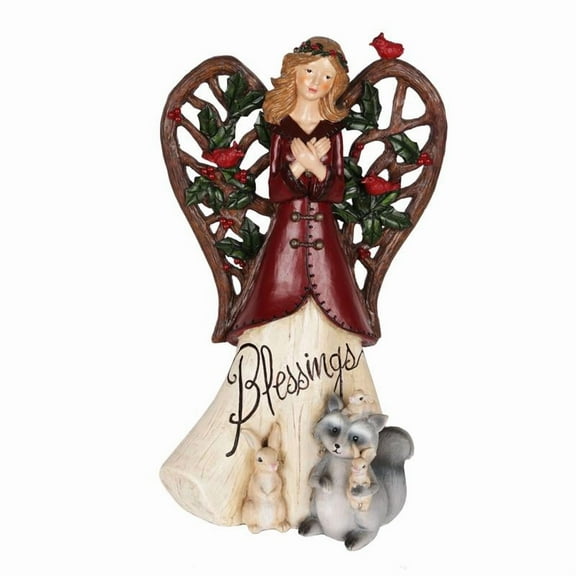 Alpine Multicolored Blessing Angel Table Decor 16 in.