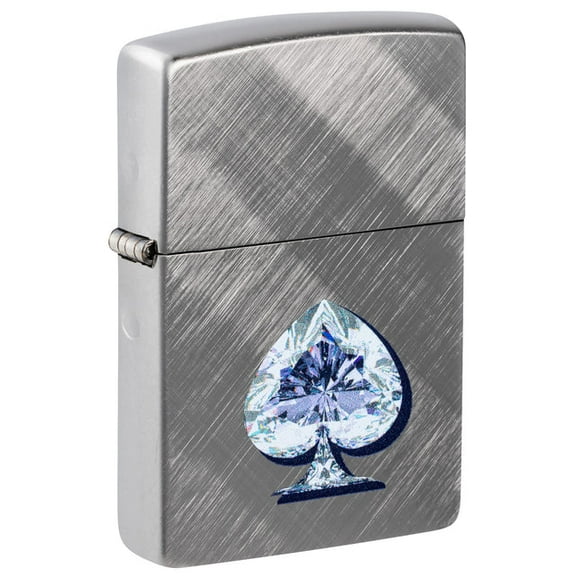 Zippo Lighter - Customized Engraved Message Ace Of Spades Diamond Design 46472