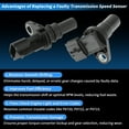thumbnail image 3 of Sensores de velocidad de entrada y salida de transmisión automática Unique Bargains No.31935-1XF0C/31935-1XF01 para Nissan Sentra 2007-2024, para Nissan Rogue 2008-2021, para INFINITI QX60 2014-2020, 3 of 6