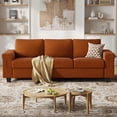 thumbnail image 5 of BLAZANT 90" 3 Seater Sofa Couch with Deep Seat, 90" Modern Upholstered Sofa with Armrests, Easy Installation, Comfy Couches for Living Room, Apartment,Rust, 5 of 10