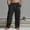 Black, variant on LADIGASU Men's able Solid Color Retro Multi Pocket Workwear Drawstring Casual Pants