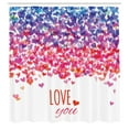 thumbnail image 3 of Ambesonne Romantic Shower Curtain, Hearts Love Springtime, 69"Wx84"L, Multicolor, 3 of 5