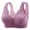 Purple, variant on LYEAA Plus Size Bras No Wire Front Closures Lace Push up Padded Wireless Daily Bras Wirefree Wide Strap Lift Soft Bralette Breathable Comfort Womens Sleeping Bras for Elderly Beige XL