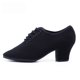 thumbnail image 1 of Zapatos de baile latino para adultos, tela Oxford, zapatos de ballet cuadrados negros para mujer, zapatos de baile social, 1 of 1