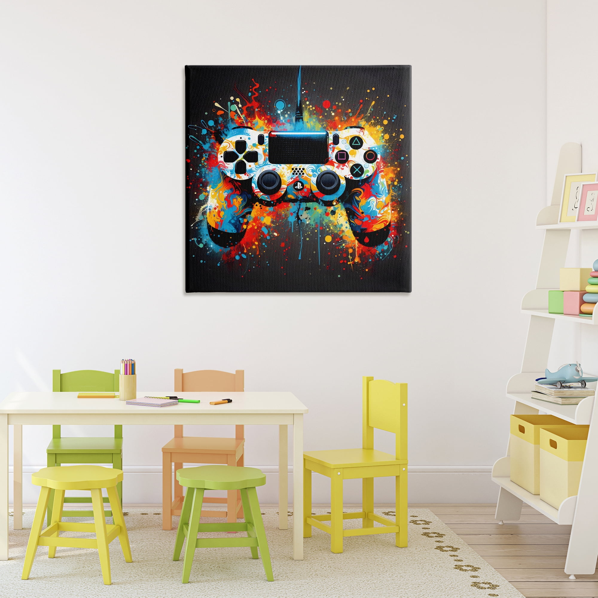 Stupell Industries Colorful Controller Swirl Canvas Wall Art, design by Creative Studio