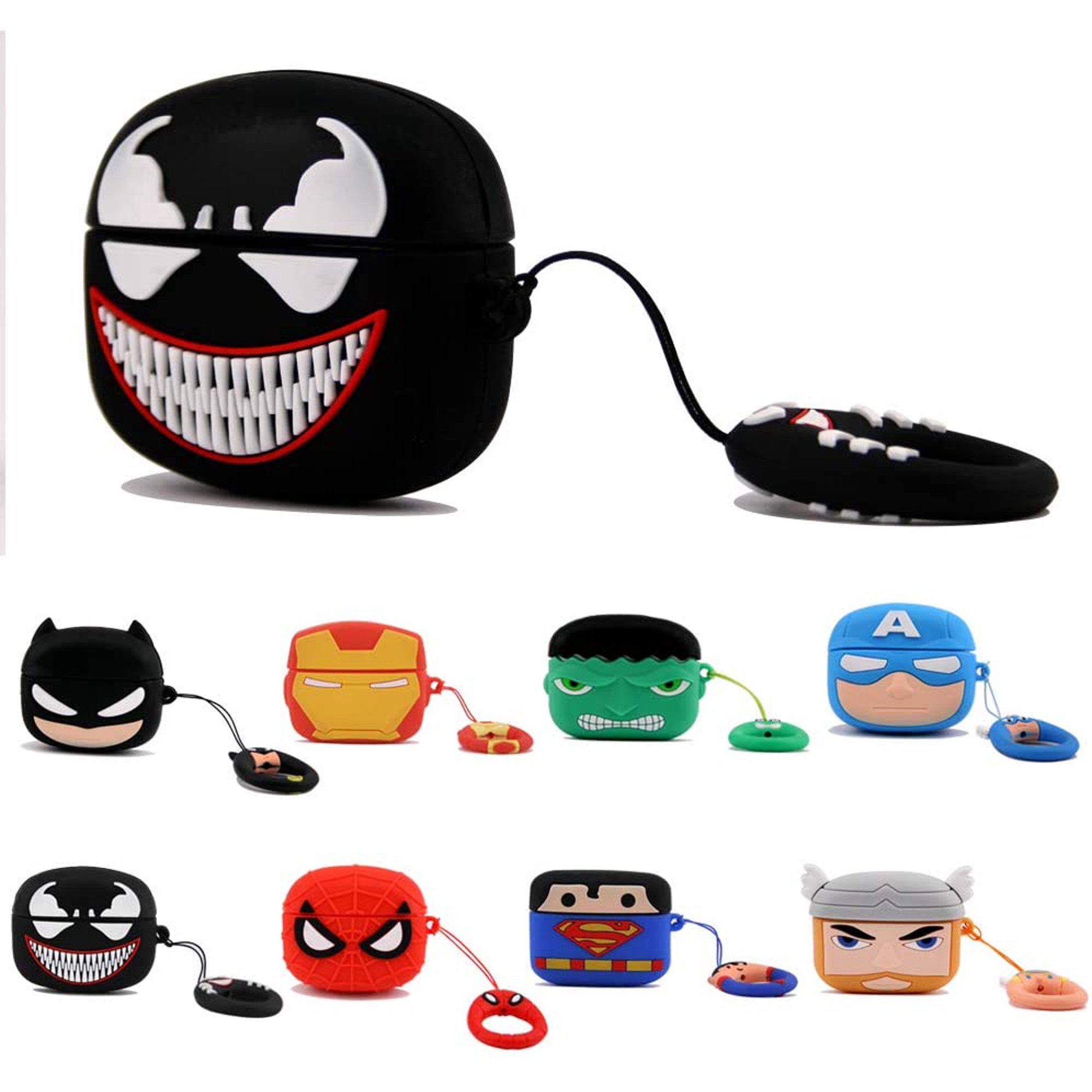 Coque Silicone Anti-choc Avec Mousqueton Pour AirPods 3 - Noir