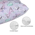 thumbnail image 5 of Disketp Pillow Covers Purple Butterfly Pattern Throw Pillow Case Cushion Covers,Cushion For Bedroom,Couch,Home-14"X20", 5 of 8