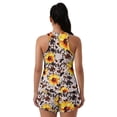 thumbnail image 2 of Xoenoiee Sunflower Cow Pattern Women's Swimsuit Tankini Tummy Control Bathing Suits Two Piece Full Coverage Slim Swim Suits with High Waisted Bottom, S, 2 of 7