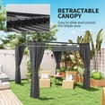 thumbnail image 4 of Outsunny 10' x 10' Retractable Pergola Canopy with Sidewalls, Dark Grey, 4 of 10