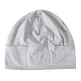 thumbnail image 2 of Men' Summer Beanie Cotton Headgear Knitted Loss Cancer - Light Grey, Free Size Gray, 2 of 8