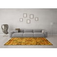 thumbnail image 3 of Ahgly Company Machine Washable Indoor Rectangle Persian Yellow Traditional Area Rugs, 7' x 10', 3 of 4