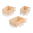 thumbnail image 3 of CIMAXIC Birthday 3pcs Wooden Rustic Nesting Crates: Decorative Unfinished Wood Box - Small Treasure Container - Dollhouse Display Organizer For Birthday Farmhouse Keepsake Storage, 3 of 4
