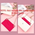 thumbnail image 2 of 2 Sizes Purse Felt Organizer Insert Women Pochette Conversion Wallet Insert Liner with Eyelets Multi-Pocket Envelope Bag Inside Organization Accessories (No Chain) for Kirigami Rose Red, 2 of 9