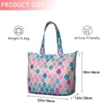thumbnail image 4 of Multi Color Moroccan Checkered Pattern Travel Tote Bags for Women Carry On,Large Weekender Bags for Women Travel,Multi Functional Duffle Bag for Work,Shopping,Sports, 4 of 5