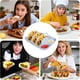 thumbnail image 4 of Juego de 2 Platos de Silicona para Tacos con Separadores y Bandejas para Salsas, Soportes Antideslizantes para Tacos de 25 cm con Asas de Transporte.A, 4 of 5