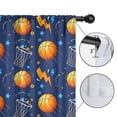 thumbnail image 4 of Blackout Kids Curtains,Basketball Theme Pattern Childrens Insulated Curtains Set Of 2,Bedroom Essentials,Toddler Room Decor 42"x84", 4 of 5