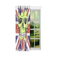 thumbnail image 2 of MKHERT England Flag Skull Blackout Window Curtain Drapes Bedroom Living Room Kitchen Curtains 52x84 inch, 2 of 3
