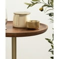 thumbnail image 4 of Kate and Laurel Xyler Wood and Metal Round Side Table, 14 x 14 x 24, Walnut Brown and Antique Brass, Transitional Pedestal Table for Use as Indoor Plant Stand or Bedroom Nightstand Decor, 4 of 9