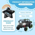 thumbnail image 2 of Arnahaishe 24V Two-seater Ride On Toys, 4WD 6X6 Electric Dump Truck with Remote Control, Music and Bluetooth for Kids 2-6, Black, 2 of 11