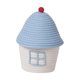 thumbnail image 2 of Cesta de almacenamiento tejida a mano, cesta para juguetes, multiusos, con tapa, contenedor para artículos diversos, hogar Azul y blanco, 2 of 9