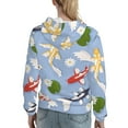 thumbnail image 7 of Kdxio Colorful Koi Fish Print Womens Oversized Hoodies Sweatshirts Hooded Pullover Tops Sweaters Casual-X-Large, 7 of 7