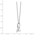 thumbnail image 3 of 925 Sterling Silver 18 Inch Diamant Conscience Ruban Collier 2 Pendentif Pendentif Extenseur Awarenes, 3 of 7
