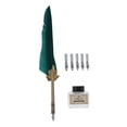 thumbnail image 2 of Abbracc Vintage Quill Pen With Real Feather,Ink Bottle, 5 Stainless Steel Nibs Turquoise, 2 of 9