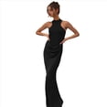 thumbnail image 3 of Vestido de Verano para Mujer, Elegante, Sin Mangas, con Cuello Halter y Ajustado. Negro M, 3 of 10