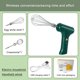 thumbnail image 4 of Ounissouiy Batidor de huevos eléctrico ABS, bajo ruido, portátil, inalámbrico, ajustable, recargable, cocina, agitador para hornear, batidor de huevos Electrodomésticos Verde Ounissouiy HA082563-01B, 4 of 6