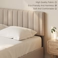 thumbnail image 3 of Aiho Full Bed Frame, Upholstered Platform Bed with Sturdy Metal Frame and 4 Under-Bed Drawers - Beige, 3 of 9