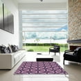 thumbnail image 7 of Ahgly Company Machine Washable Indoor Square Transitional Dark Purple Area Rugs, 8' Square, 7 of 7