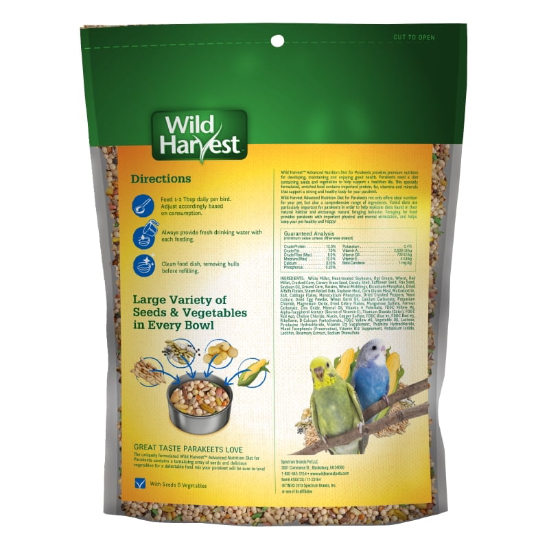Wild Harvest Advanced Nutrition Parakeet 2 Pounds Seed And Grain