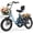 Blue, variant on ESKUTE Adult Electric Tricycle, Folding Step-Thru E-Trike with Removable Battery, 18" x 3.0" Fat Tires, Long Range 3-Wheel Electric Bicycle for Daily Riding UL2849, Black