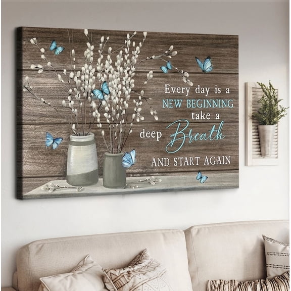 Jesus Christian Canvas Wall Art, Bible Verse Scripture Print, Inspirational Religious Wall Decor Gift