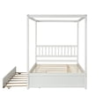 thumbnail image 6 of Clipeyh Kids Full Size Contemporary Pinewood Canopy Beds, White, 6 of 7